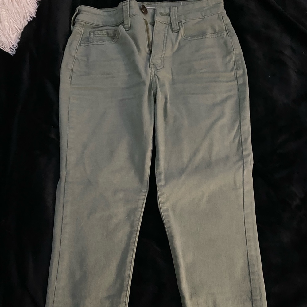 Olive high rise jeans